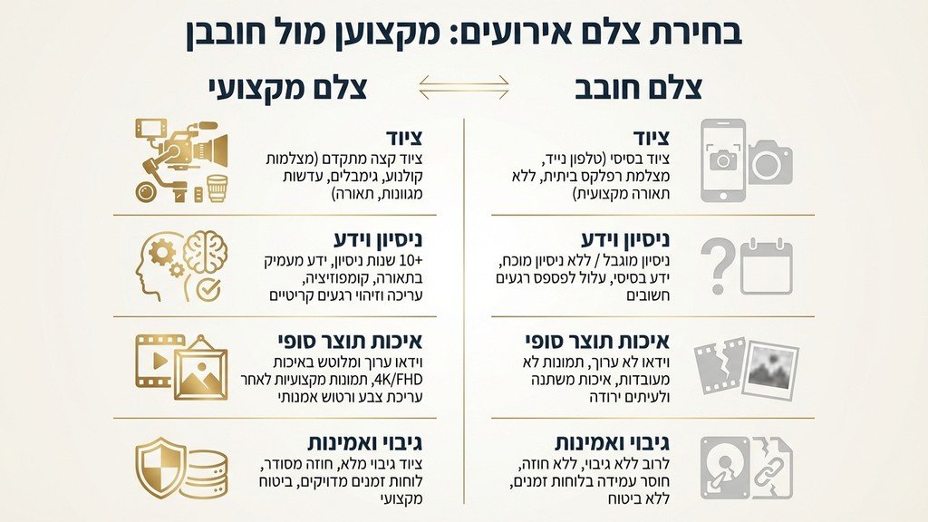 נוצר על ידי מודל בינה מלאכותית Gemini Pro צלם וידאו מקצועי מתעד חתן בר מצווה