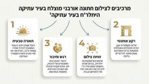 זוג מצטלם בסמטאות יפו העתיקה באווירה רומנטית וטבעית