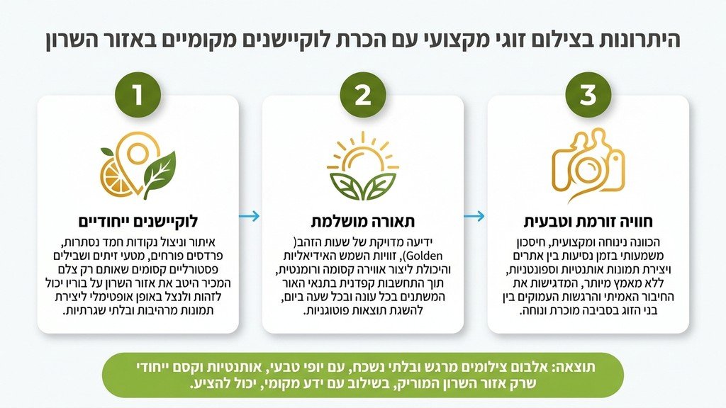 צלם חתונות בשרון מצלם זוג בטבע