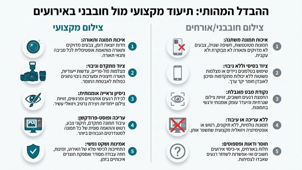 צילום אירועים מקצועי של בני זוג ביום חתונתם