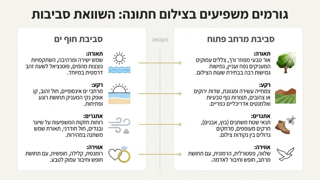 נוצר על ידי מודל בינה מלאכותית Gemini Pro צילומי זוגיות בחוף הים בשעת השקיעה