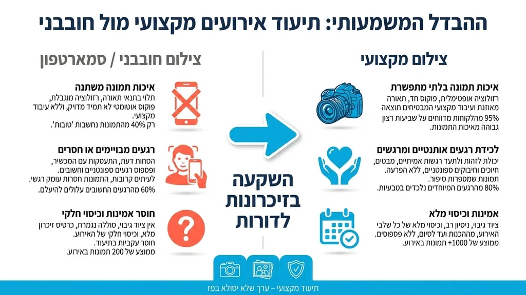 נוצר על ידי מודל בינה מלאכותית Gemini Pro צלם אירועים מתעד משפחה באירוע ברית מילה באור יום