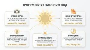 נערת בת מצווה מחייכת על חוף הים בשעת השקיעה