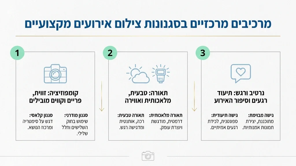 אלבום תמונות מעוצב מאירוע חרדי המשלב סגנונות צילום שונים
