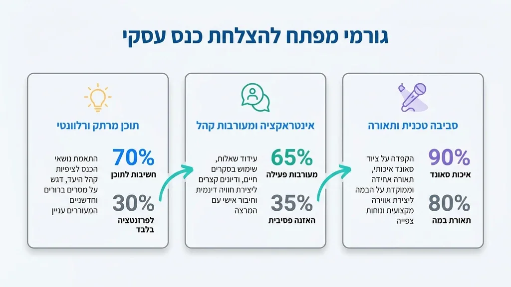 צילום כנס עסקי באולם גדול